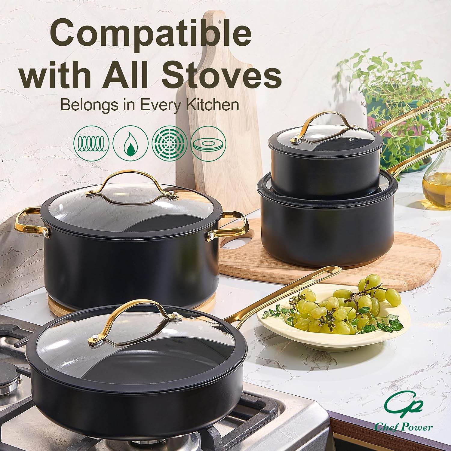 Thyme & Table 8pc Cookware Set