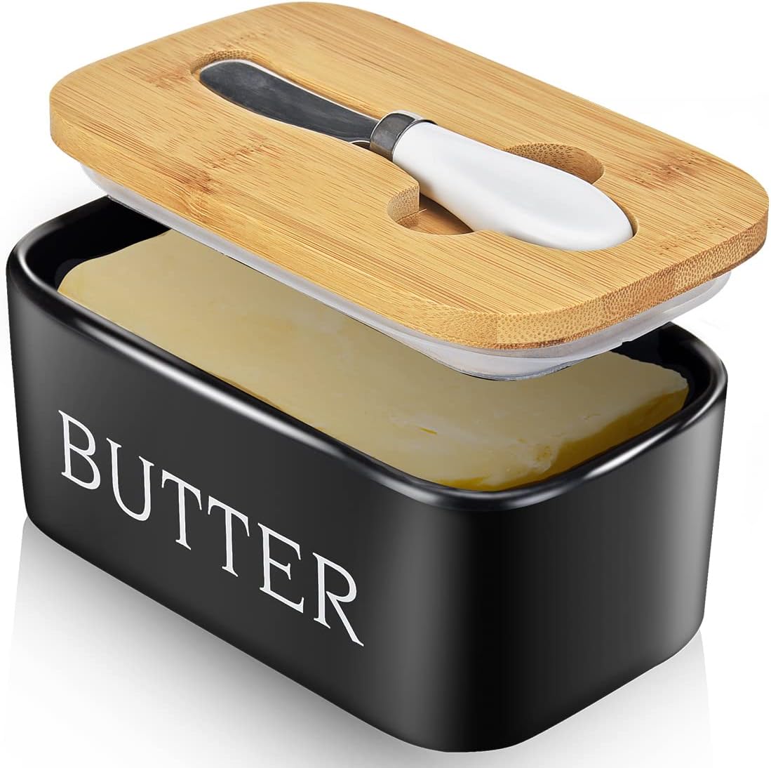 Cheese/Butter Ceramic Rectangle Bowl