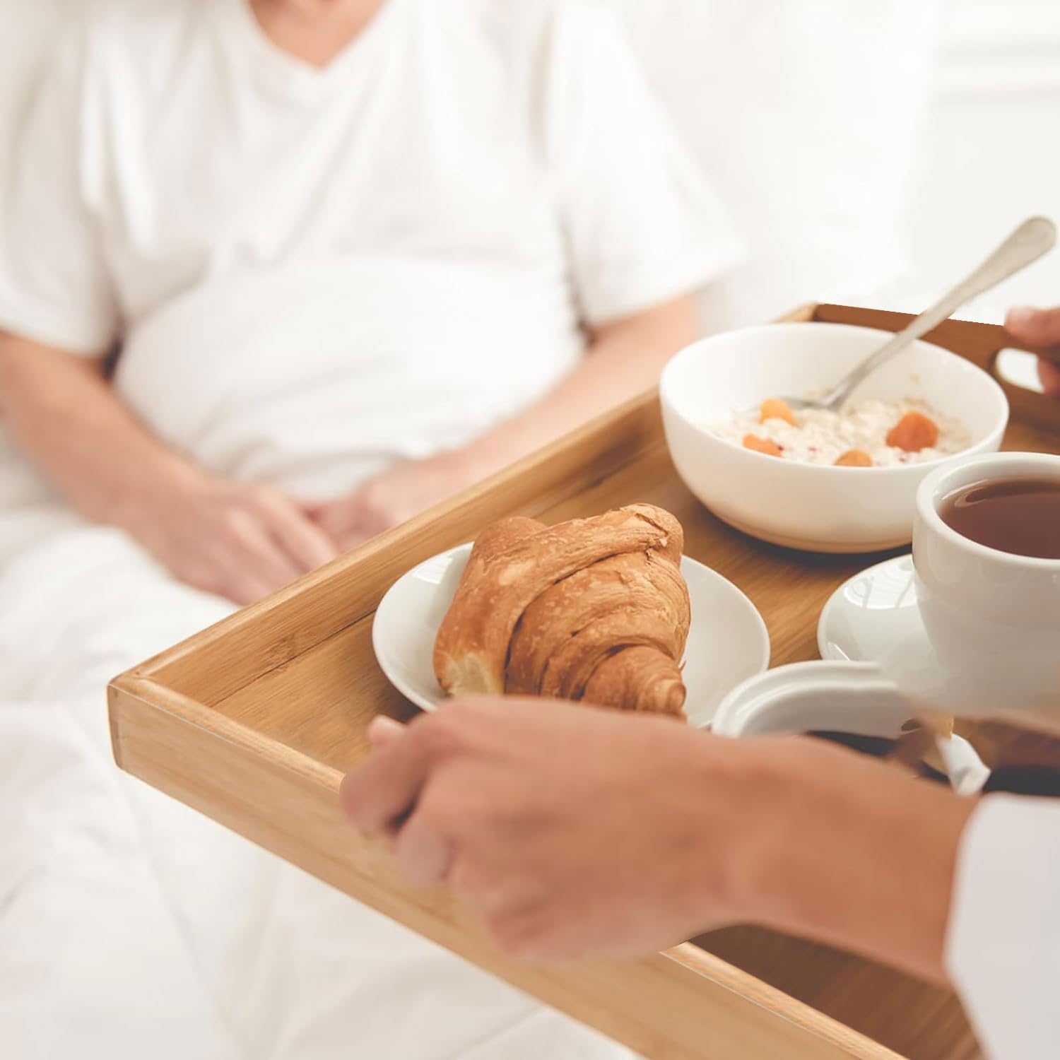 3pc Set Woooden Bamboo Tray