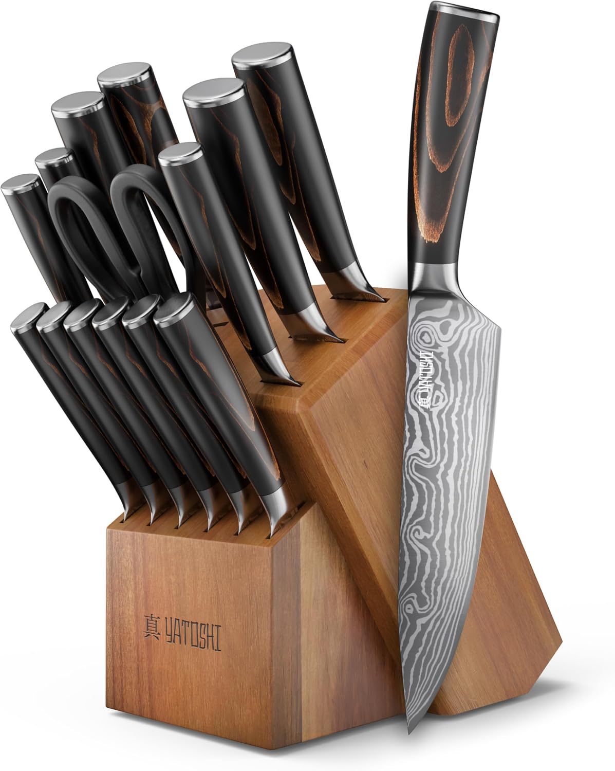 Wooden Knife Block Storage Cn