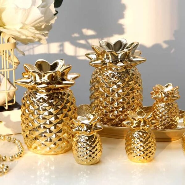 Golden Pineapple Figurine Ornament